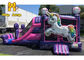 Handels-federnd Schloss-aufblasbares kombiniertes Dia Unicorn Kids Inflatable Bouncer Combos, das Schloss aufprallt