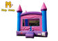 0.4mm-0.55mm PVC-Rosa und purpurrotes Schlag-Haus-aufblasbares springendes Schloss