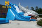 Riesige Haifisch-Kinderaufblasbare Wasserrutsche-Hinterhof-Wasser-Park-Spiele