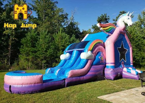 Kundengebundene aufblasbarer Prahler-kombinierte kommerzielle nass trockene kombinierte Kinder Jumper Jumping Slide Bounce House für Verkauf