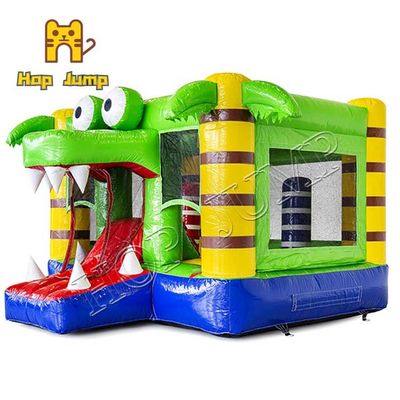 Bunte Kind-Inflatables-Prahler ziehen sich Haus 4 nähenden Mini Bounce Crocodile Design zurück